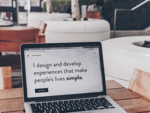 Laptop on a desk